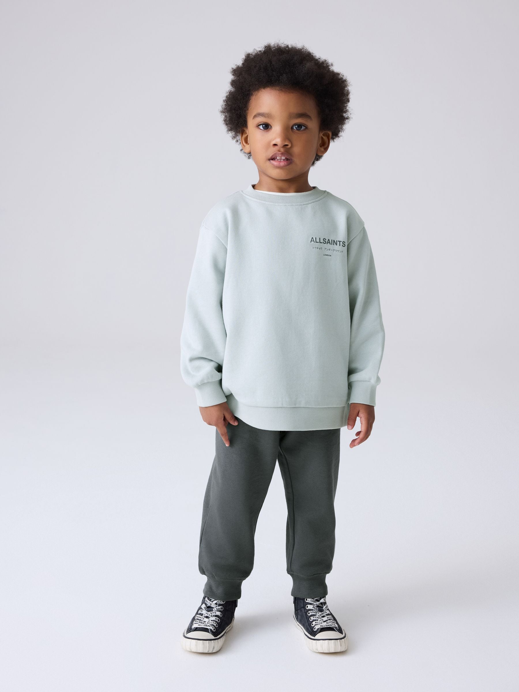 Dsiney Kidz - smALLSAINTS Grey Underground Oversized Younger Boys Sweatshirt and Joggers Set image 1