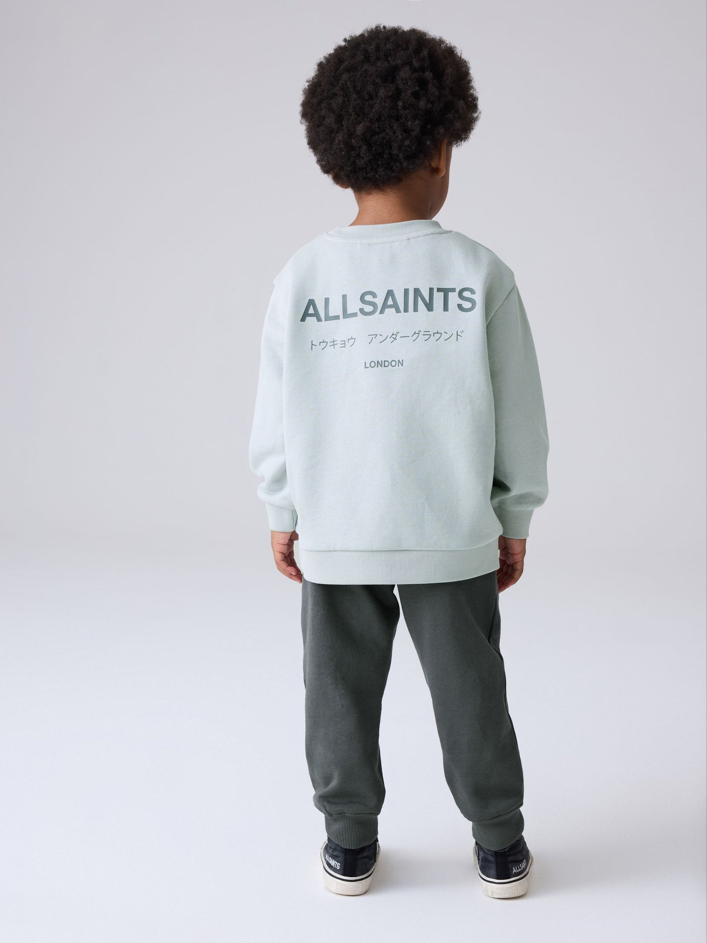 Dsiney Kidz - smALLSAINTS Grey Underground Oversized Younger Boys Sweatshirt and Joggers Set image 2