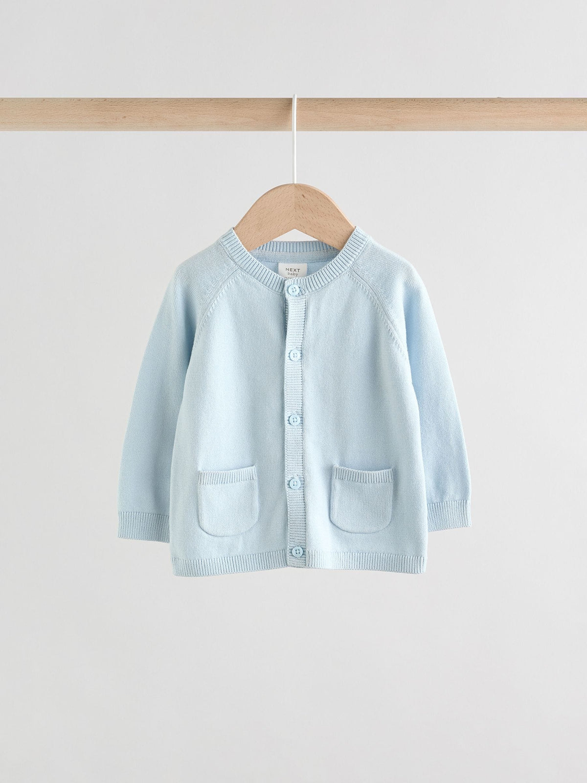 Blue 100% Cotton Knitted Baby Cardigans 2 Pack (0mths-2yrs) - image 3