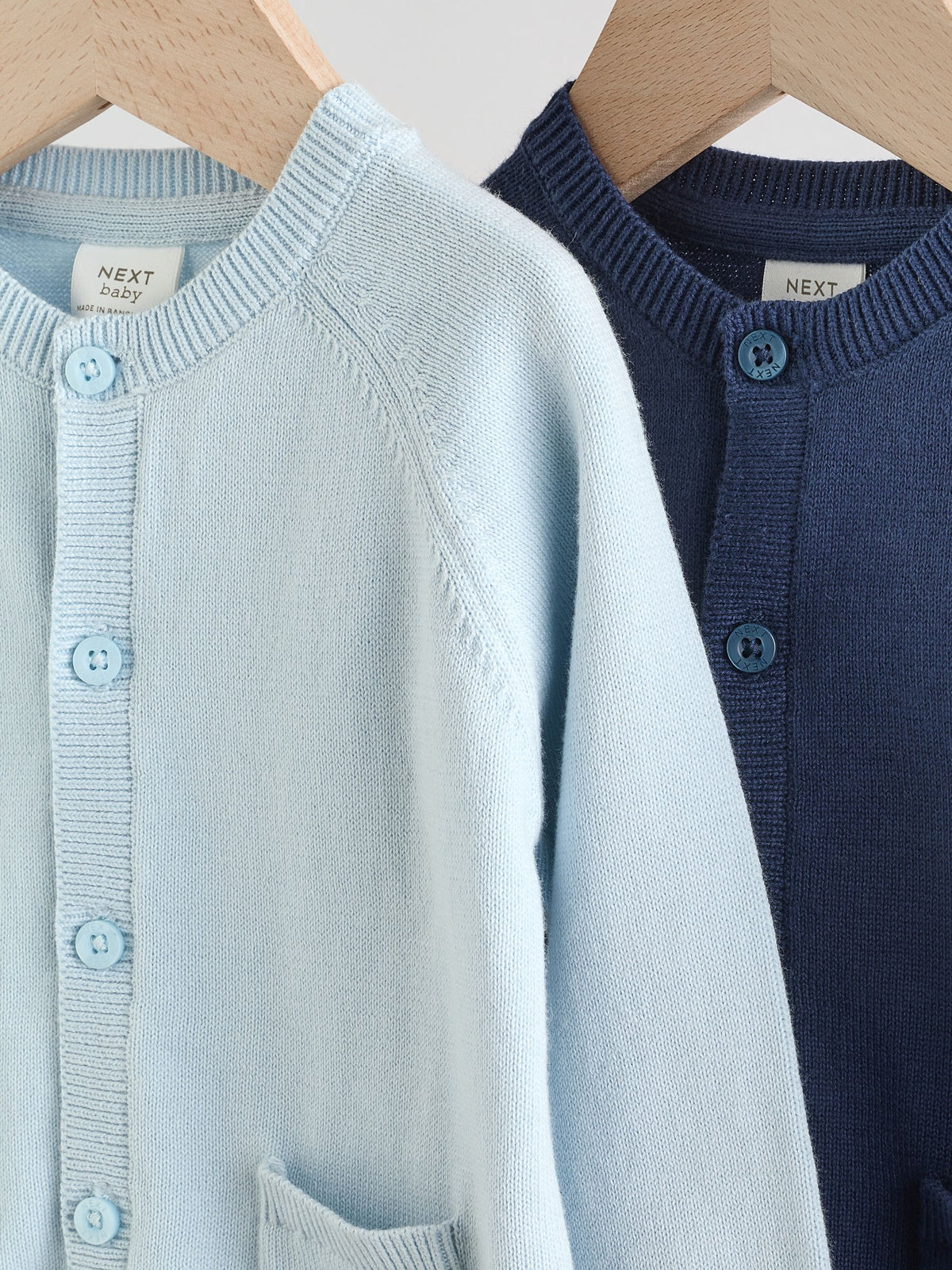 Blue 100% Cotton Knitted Baby Cardigans 2 Pack (0mths-2yrs) - image 6