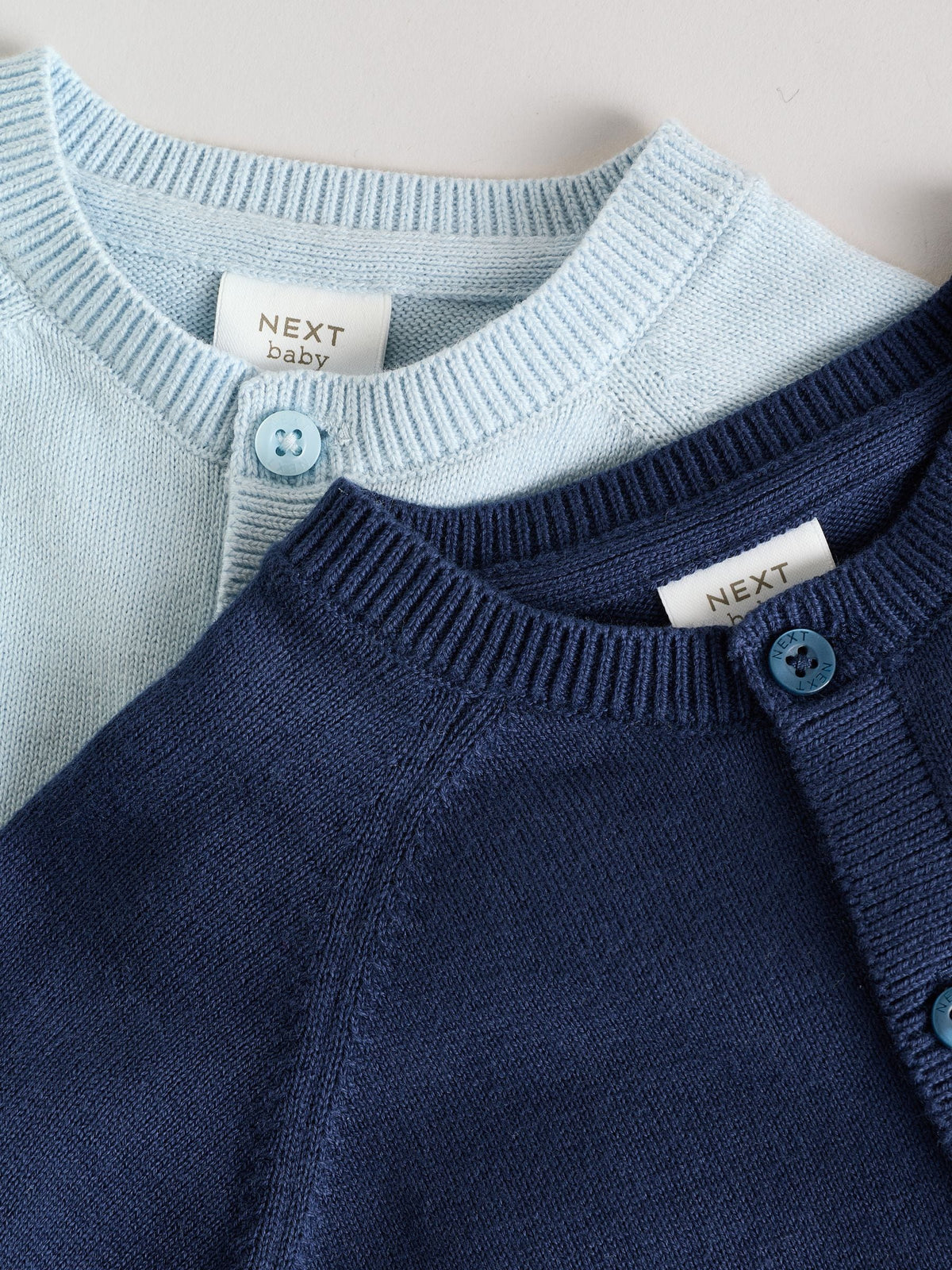 Blue 100% Cotton Knitted Baby Cardigans 2 Pack (0mths-2yrs) - image 7