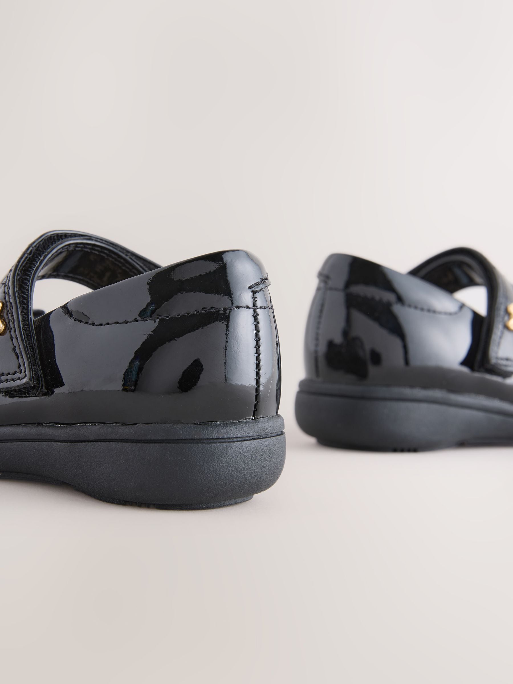 Black Patent Wide Fit (G) Bow Mary Jane School Shoes image 5