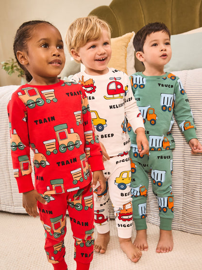 Multi Snuggle Pyjamas 3 Pack (9mths-10yrs) - image 1