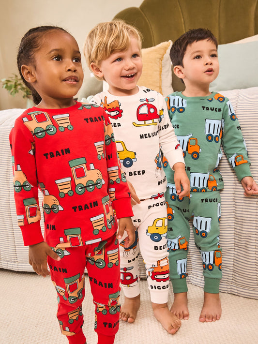 Multi Mini Snuggle Pyjamas 3 Pack (9mths-10yrs) image 1