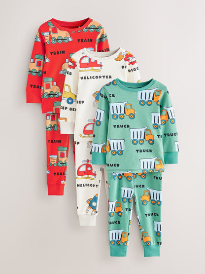 Multi Snuggle Pyjamas 3 Pack (9mths-10yrs) - image 4