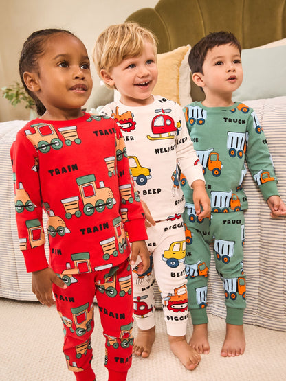 Multi Mini Snuggle Pyjamas 3 Pack (9mths-10yrs)