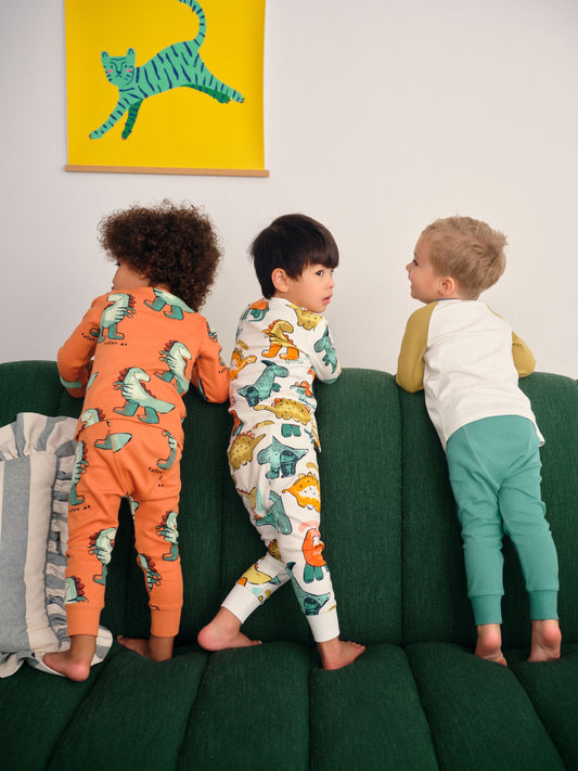 Multi Dino Snuggle Pyjamas 3 Pack (9mths-8yrs) image 3