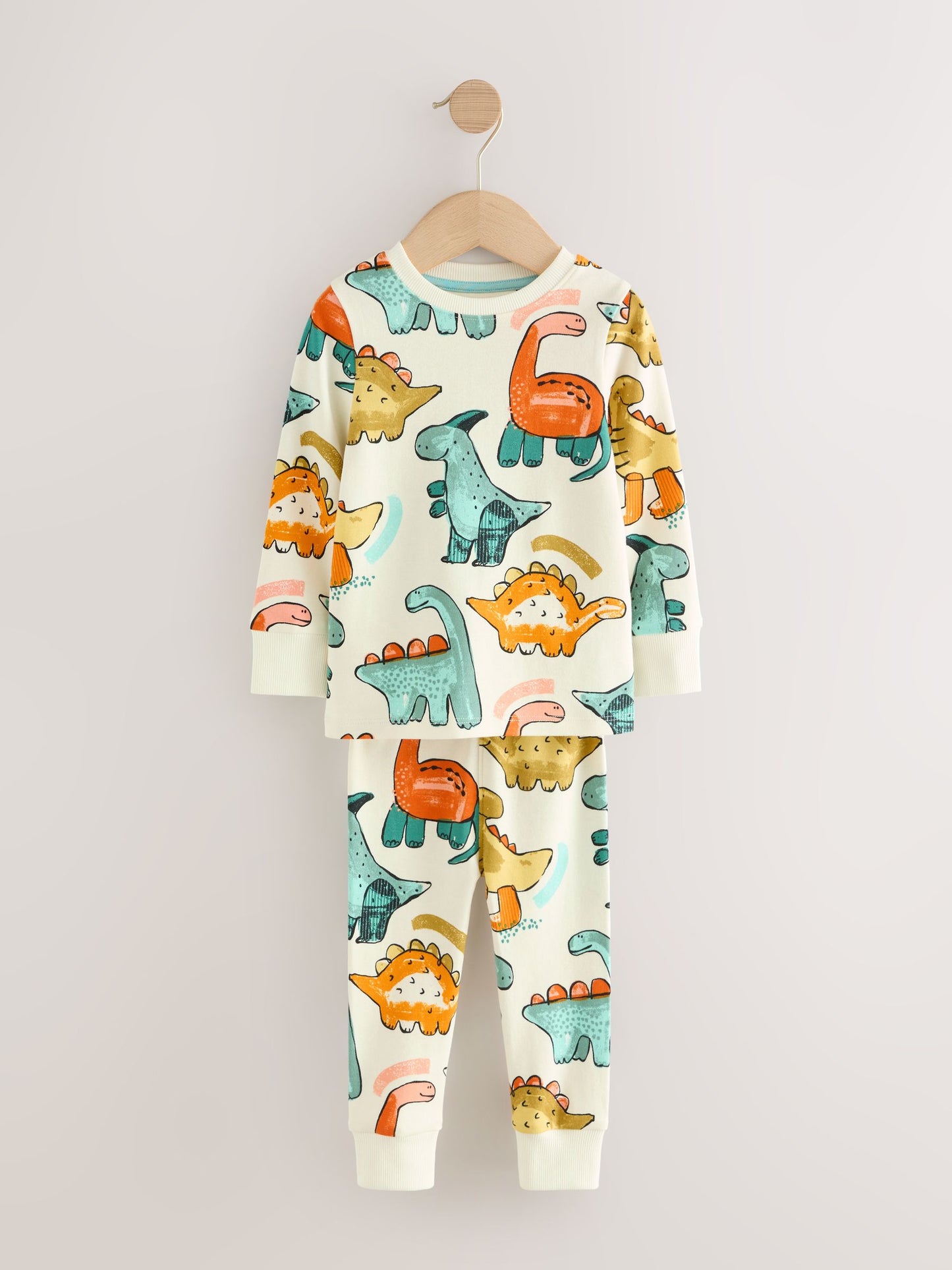 Multi Dino Snuggle Pyjamas 3 Pack (9mths-8yrs) image 6