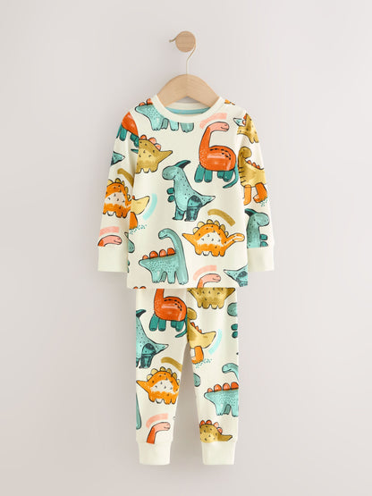 Multi Dino Snuggle Pyjamas 3 Pack (9mths-8yrs) image 6