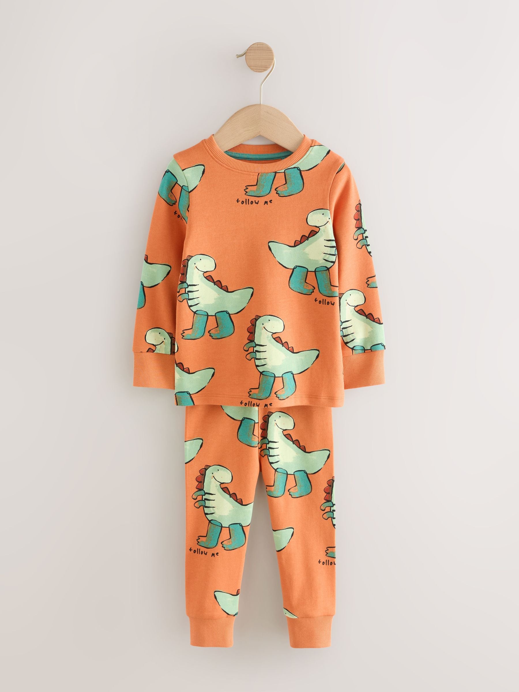 Multi Dino Snuggle Pyjamas 3 Pack (9mths-8yrs) image 7