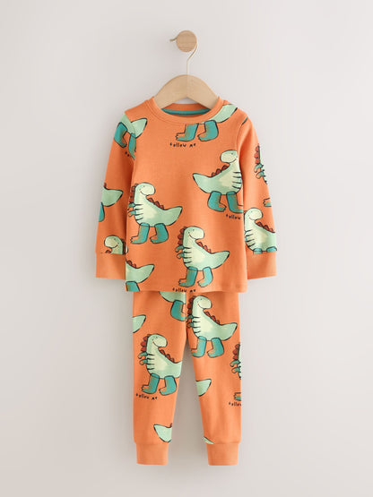 Multi Dino Snuggle Pyjamas 3 Pack (9mths-8yrs) image 7