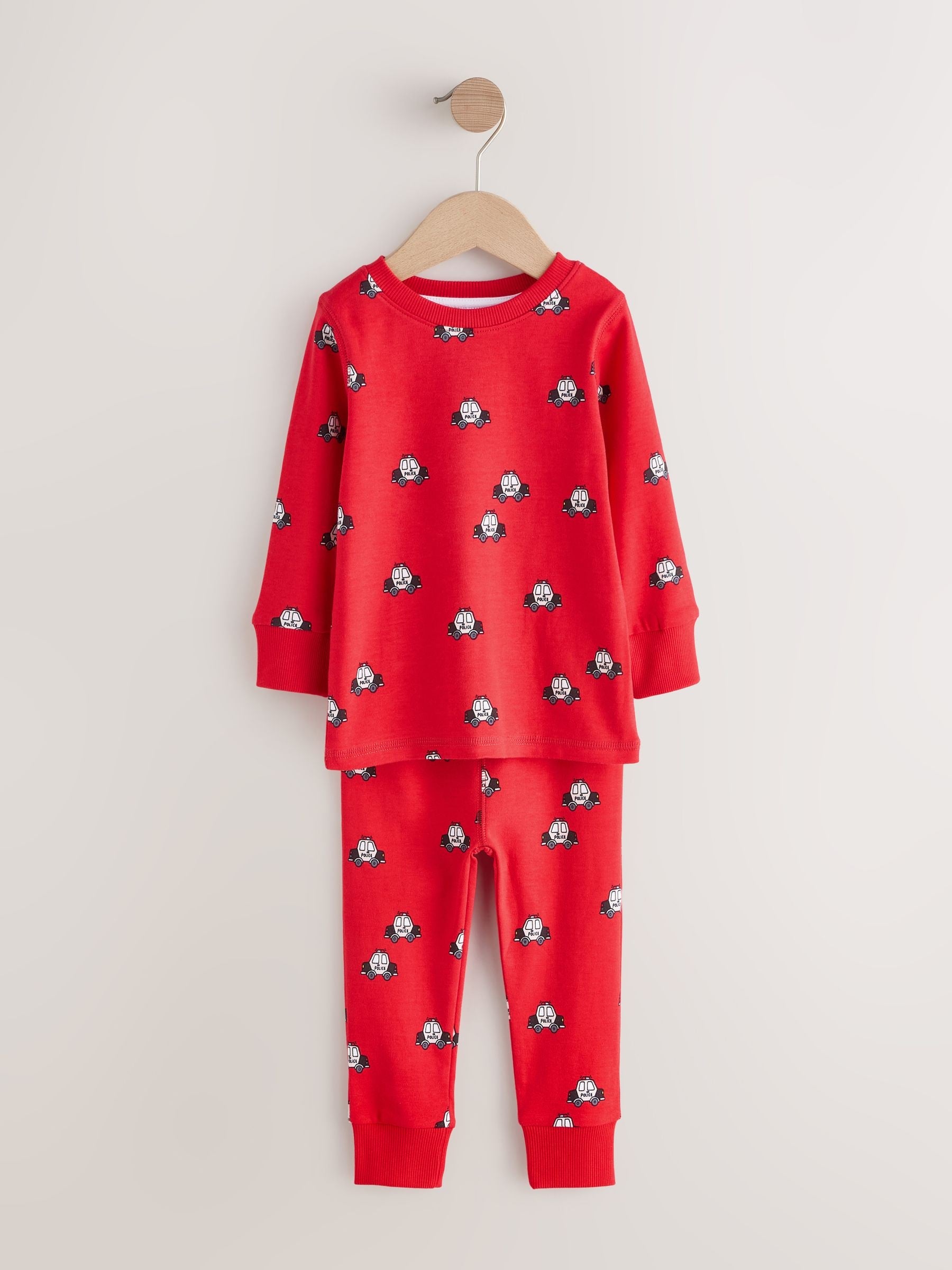 Dark Red/Blue Emergency Vehicle Mini Snuggle Pyjamas 3 Pack (9mths-10yrs) image 3