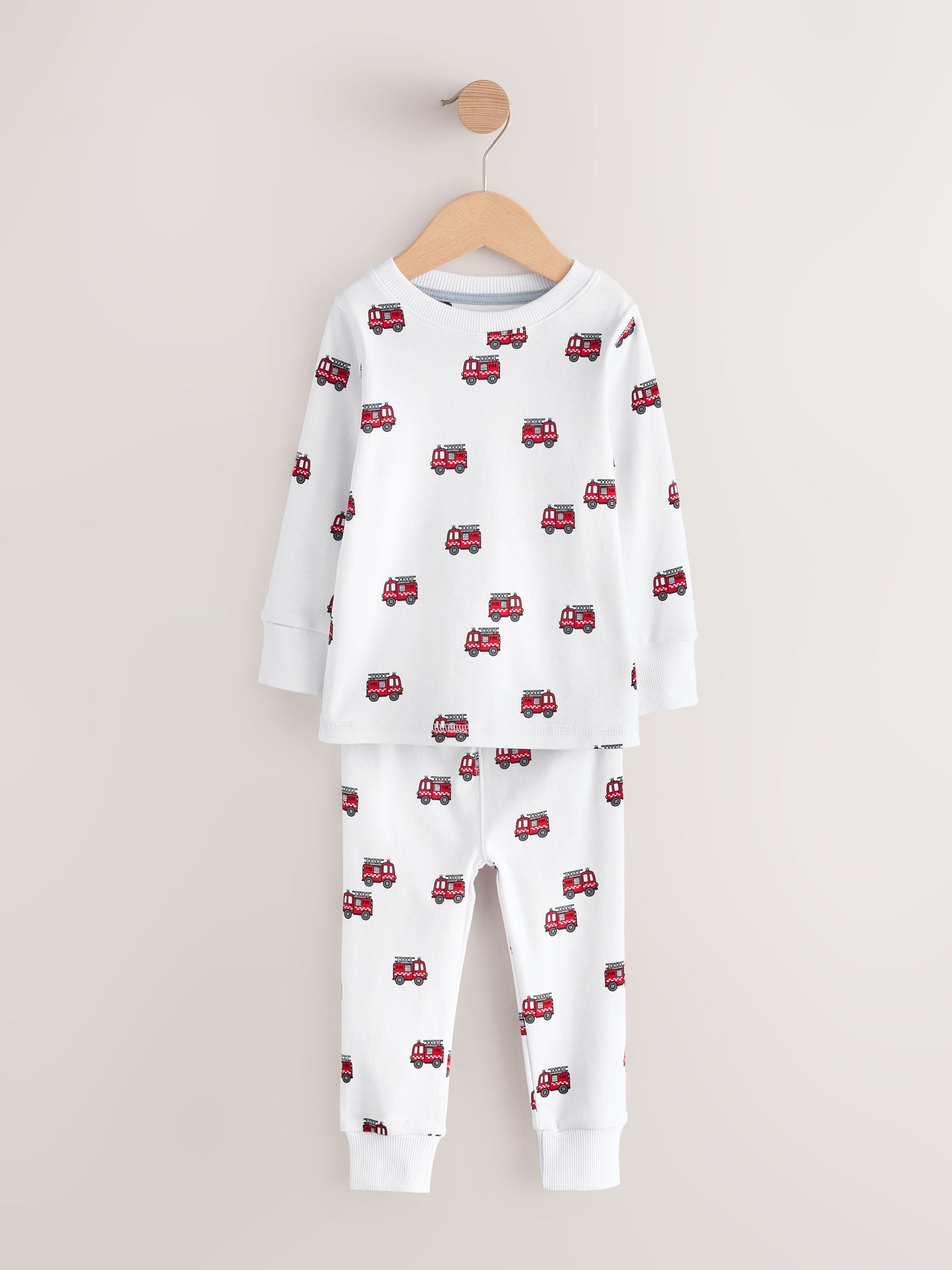 Dark Red/Blue Emergency Vehicle Mini Snuggle Pyjamas 3 Pack (9mths-10yrs) image 5