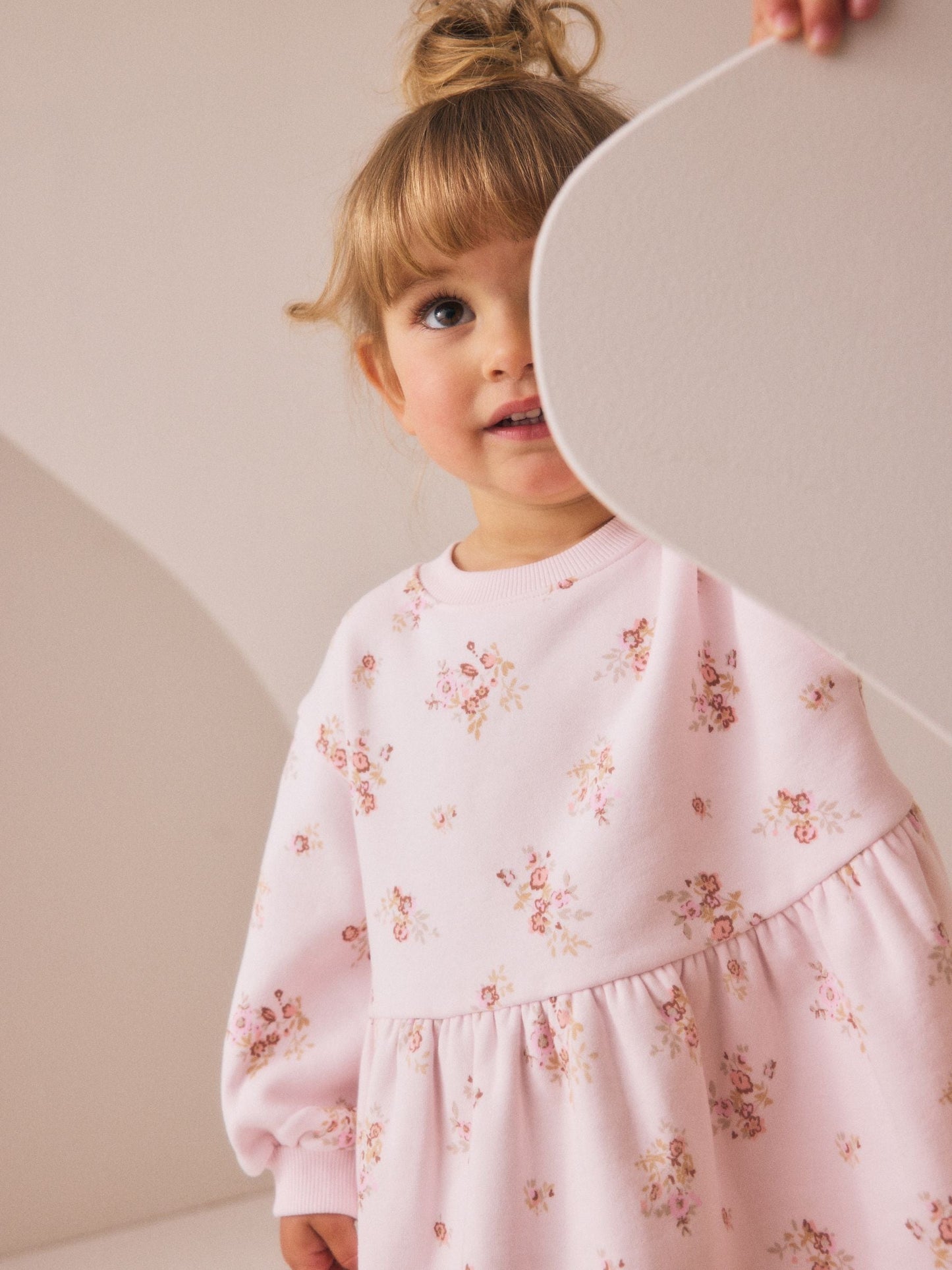 Cream Floral Sweat Dress (3mths-7yrs)