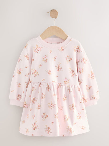 Cream Floral Sweat Dress (3mths-7yrs)