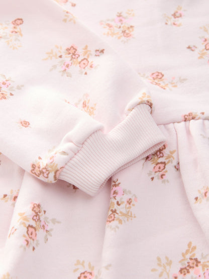 Cream Floral Sweat Dress (3mths-7yrs)