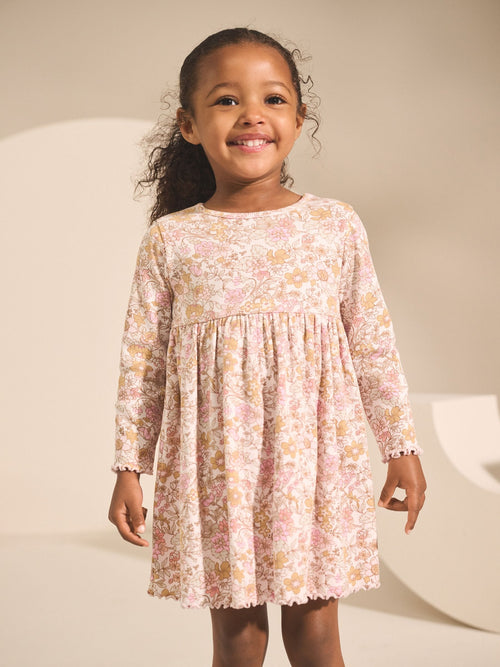 Floral Long Sleeve Ribbed Dress (3mths-7yrs) image 1