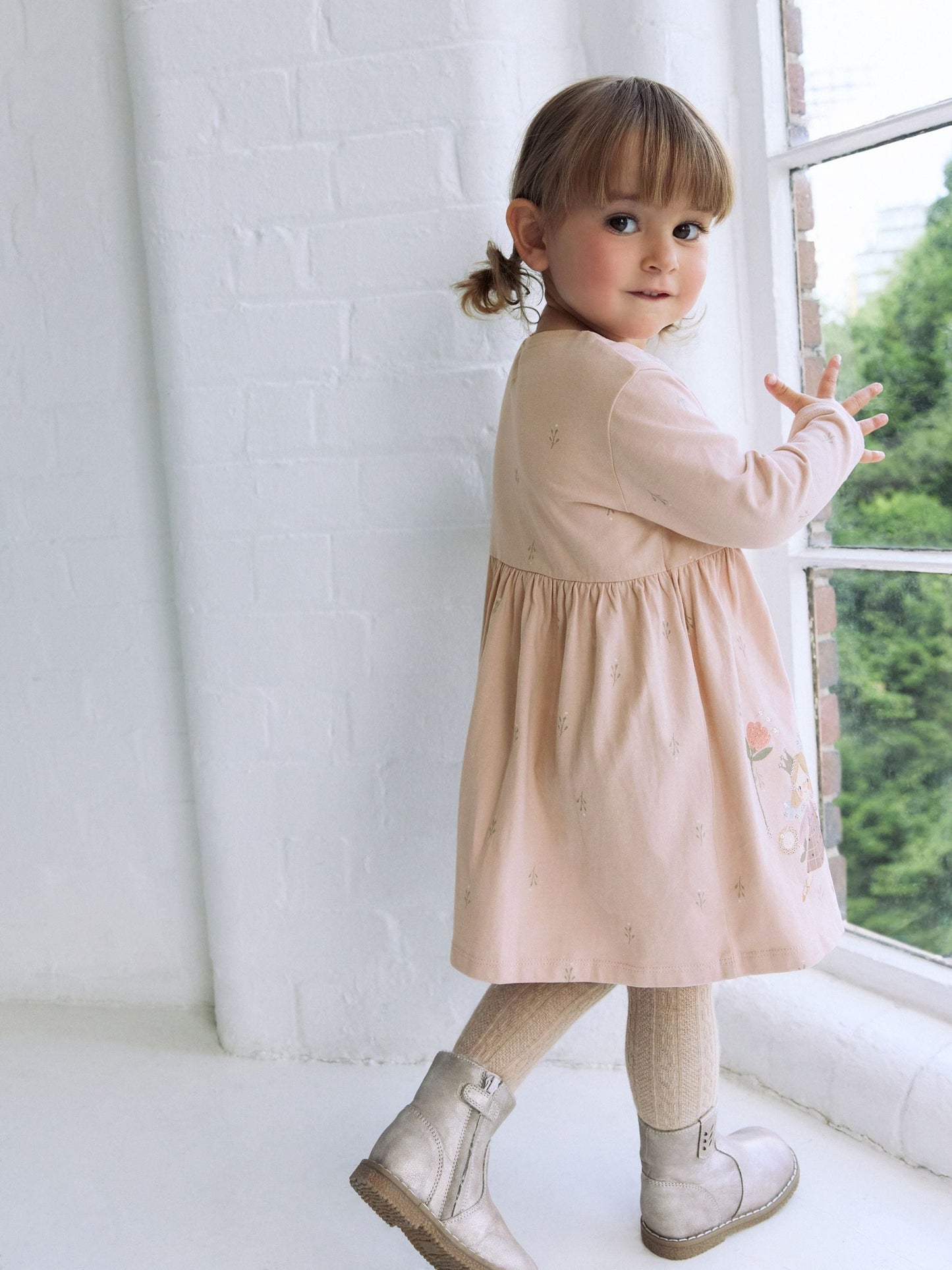 Pink Fairy Long Sleeve Embellished Dress (3mths-7yrs) image 3