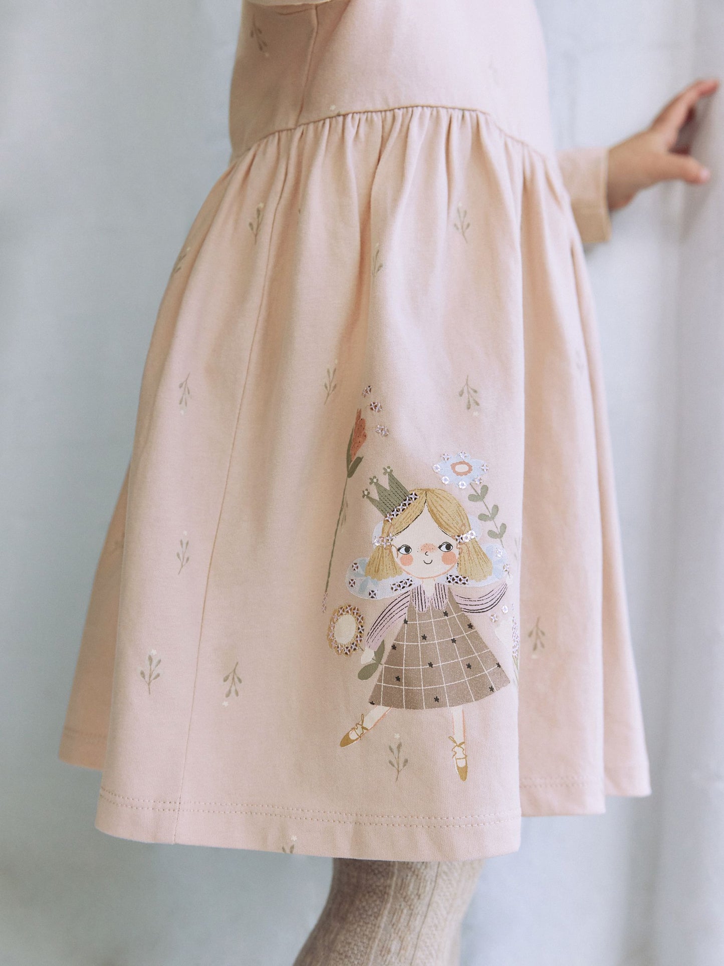 Pink Fairy Long Sleeve Embellished Dress (3mths-7yrs) image 4
