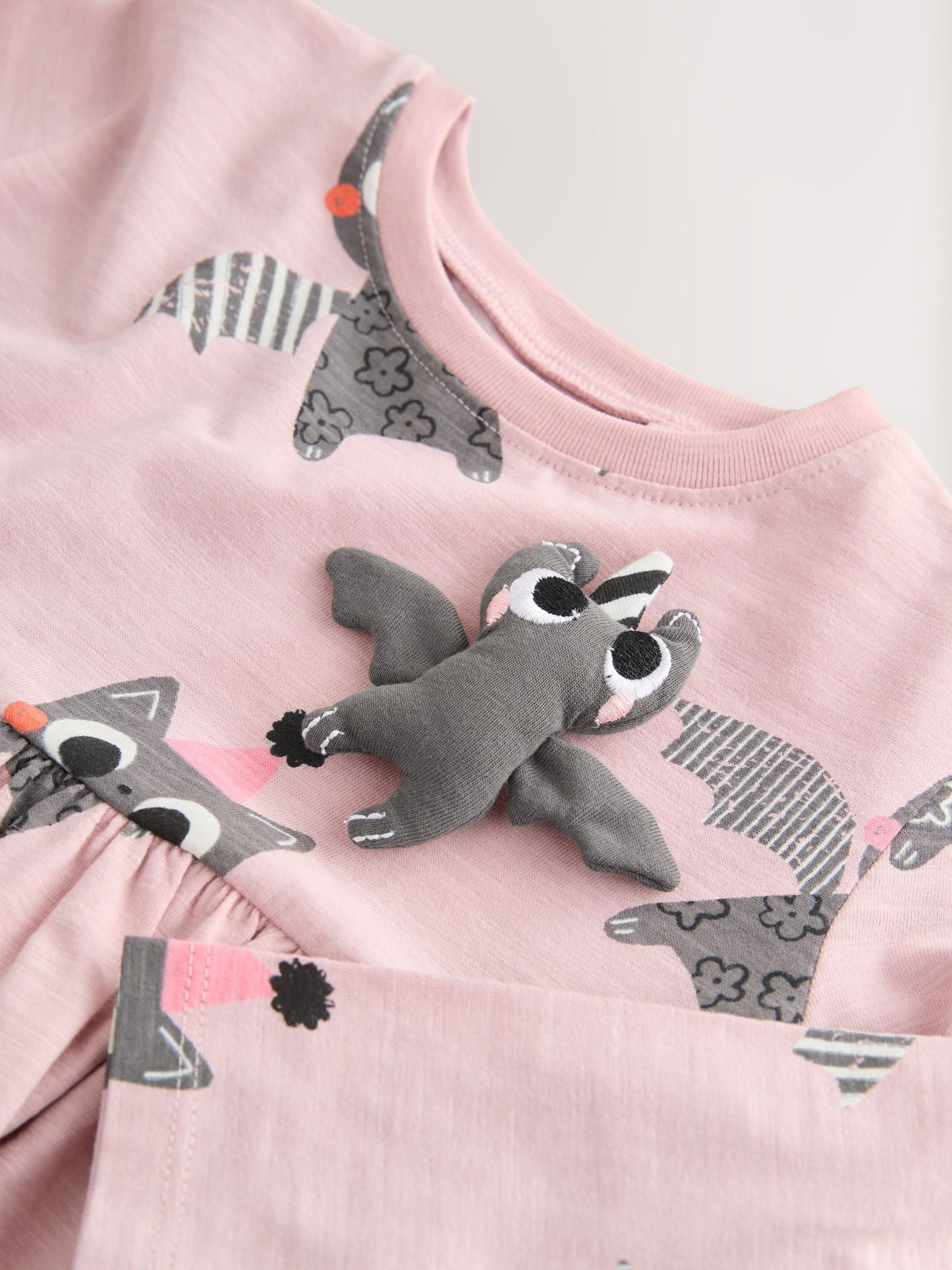 Pink Halloween Long Sleeve Embellished Dress (3mths-7yrs)