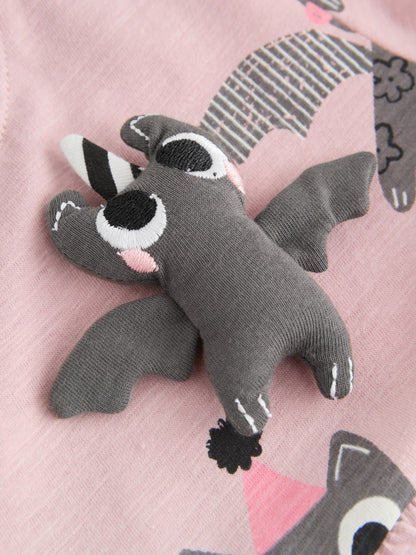 Pink Halloween Long Sleeve Embellished Dress (3mths-7yrs)