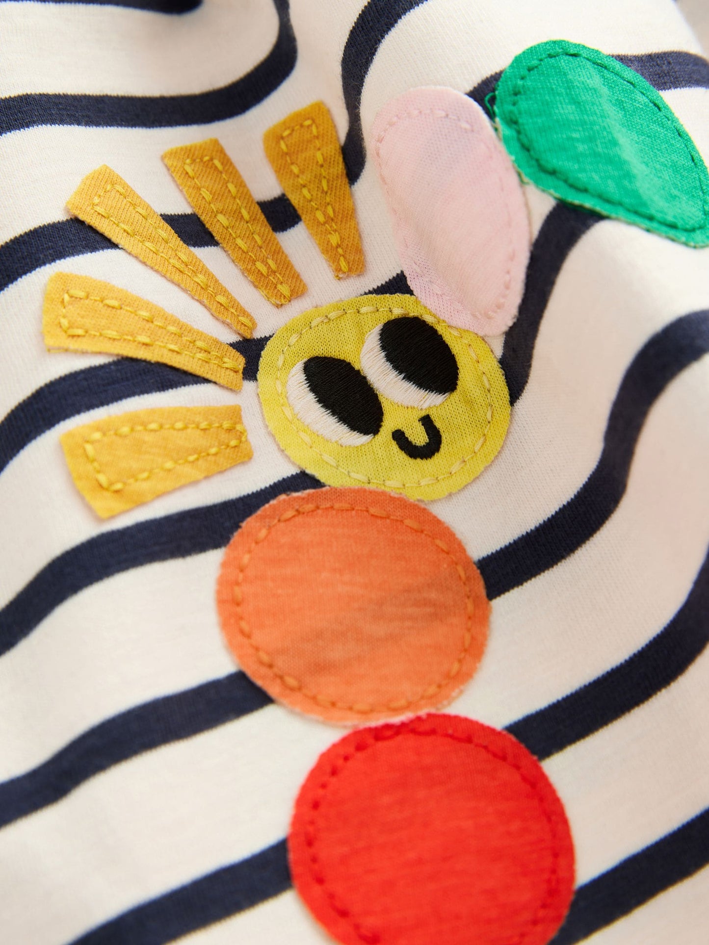 Rainbow Stripe Long Sleeve Embellished Dress (3mths-7yrs)