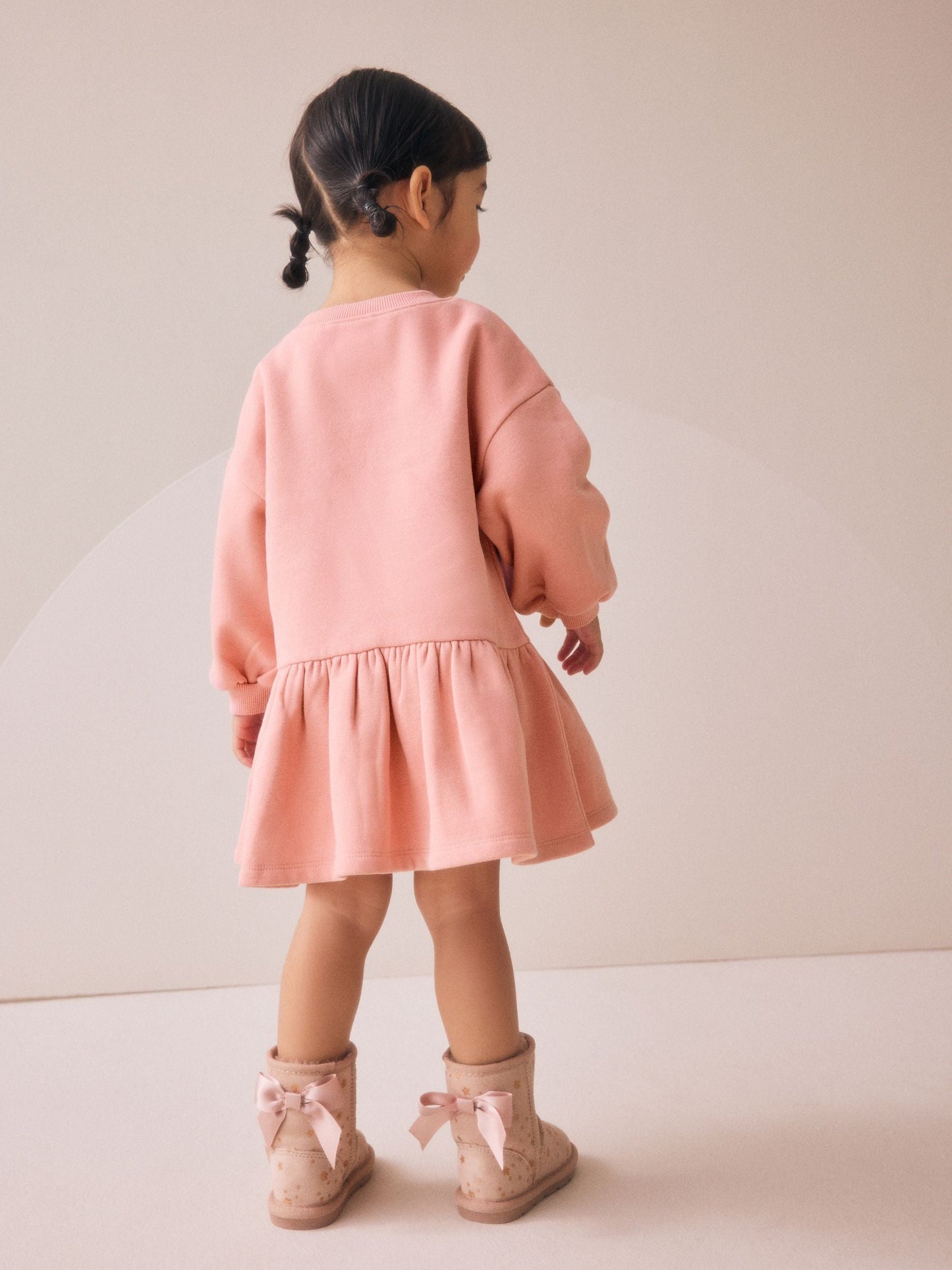 Pink Fairy Dropped Waist Sweat Dress (3mths-7yrs)