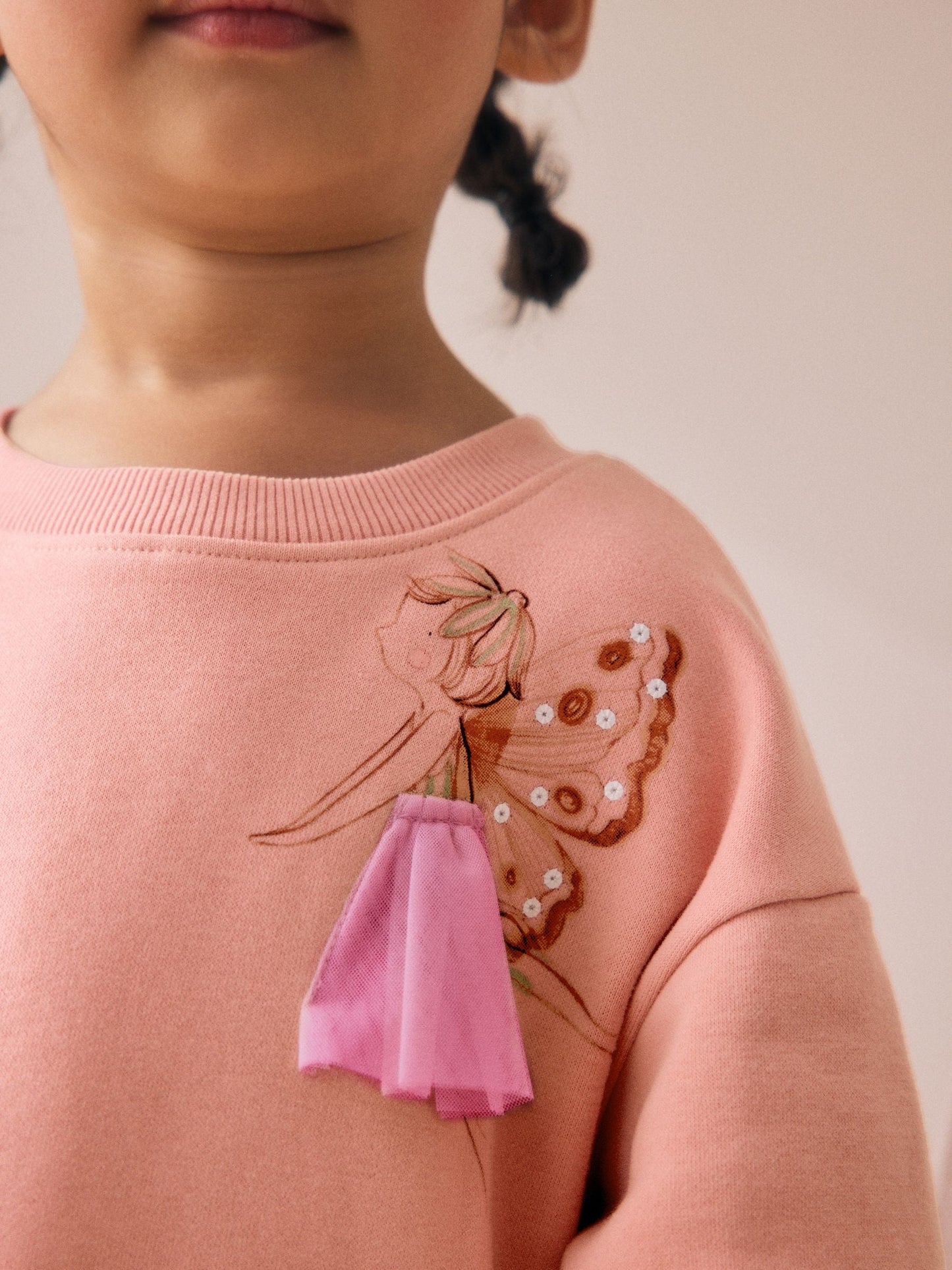 Pink Fairy Dropped Waist Sweat Dress (3mths-7yrs)