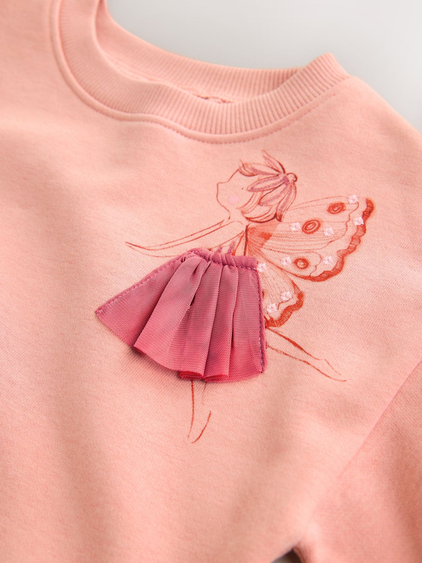 Pink Fairy Dropped Waist Sweat Dress (3mths-7yrs)