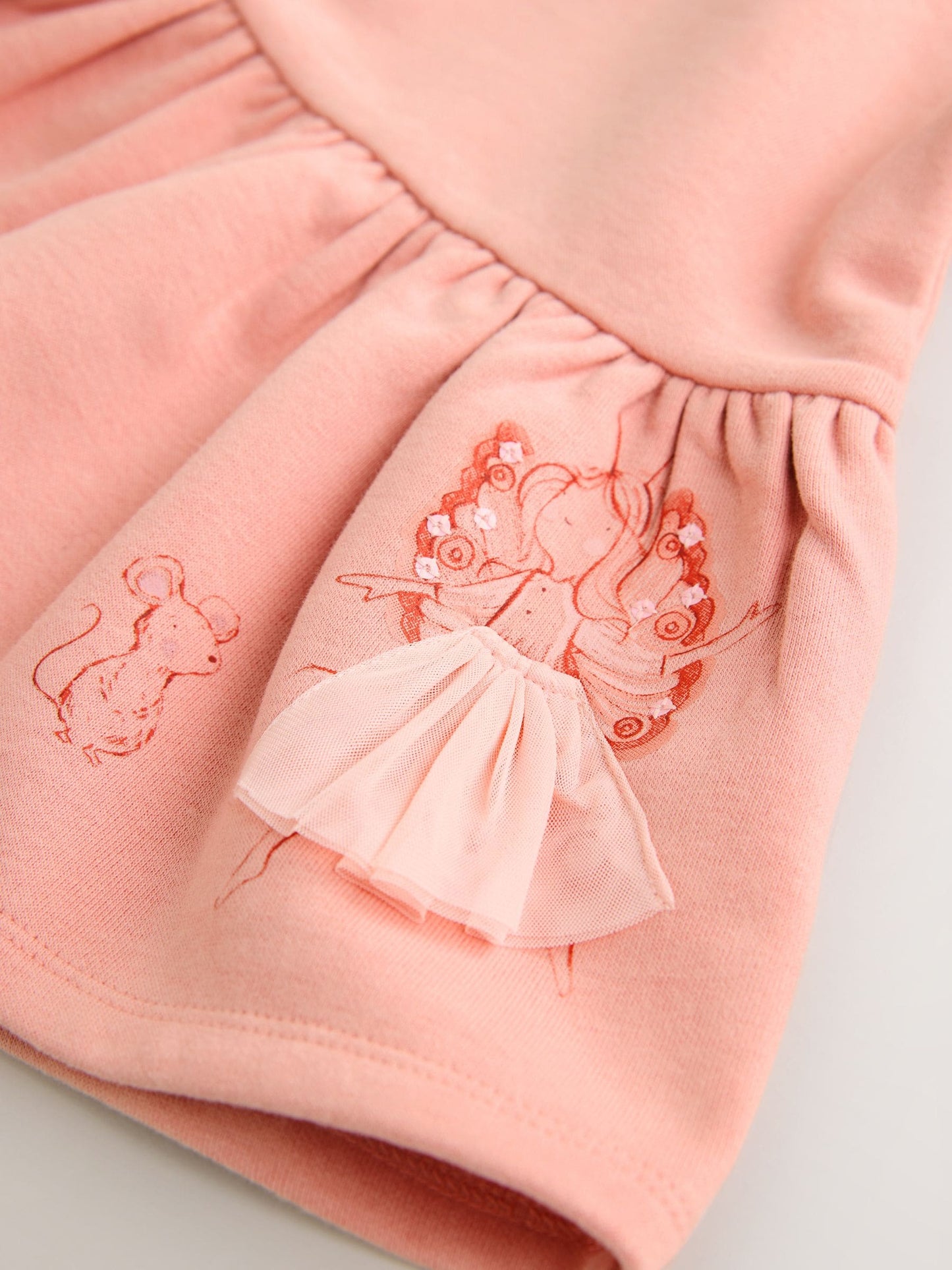 Pink Fairy Dropped Waist Sweat Dress (3mths-7yrs)