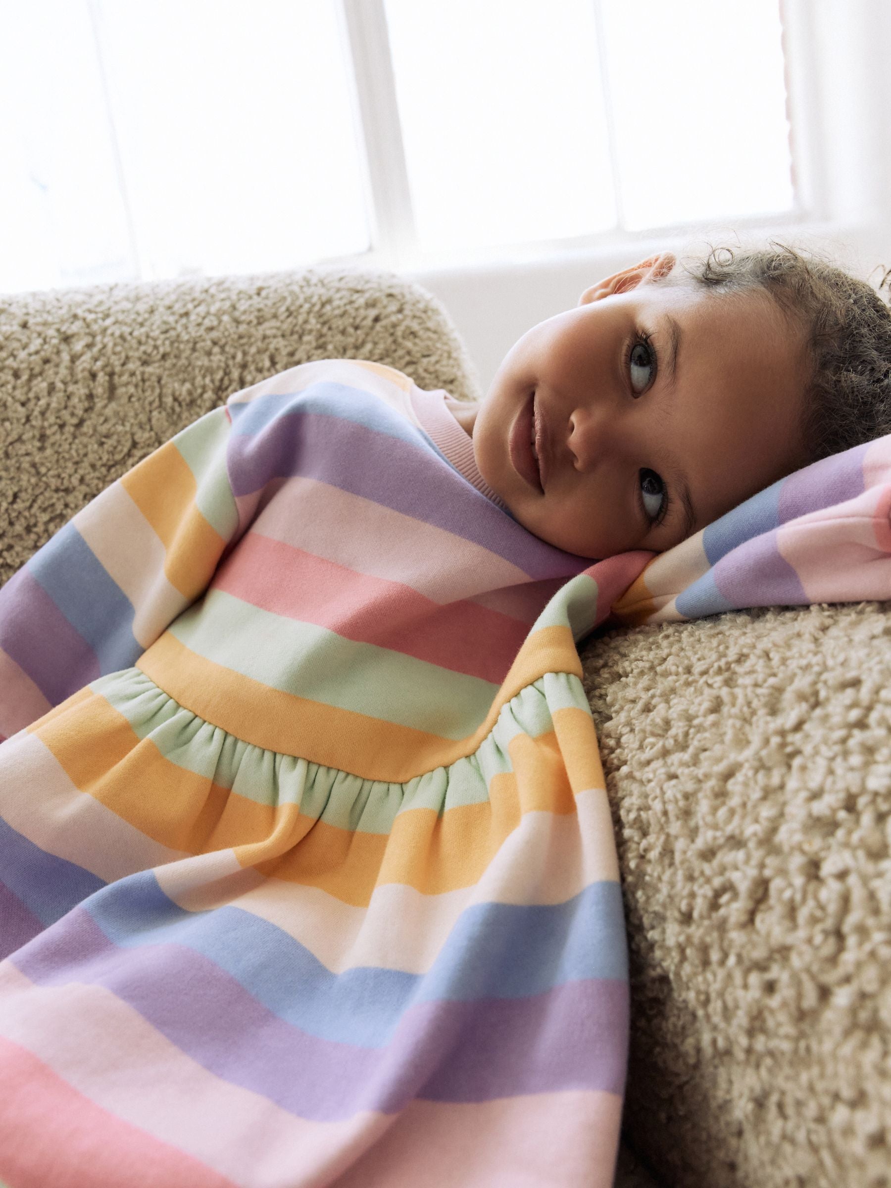 Rainbow Striped Sweat Dress (3mths-7yrs) image 8