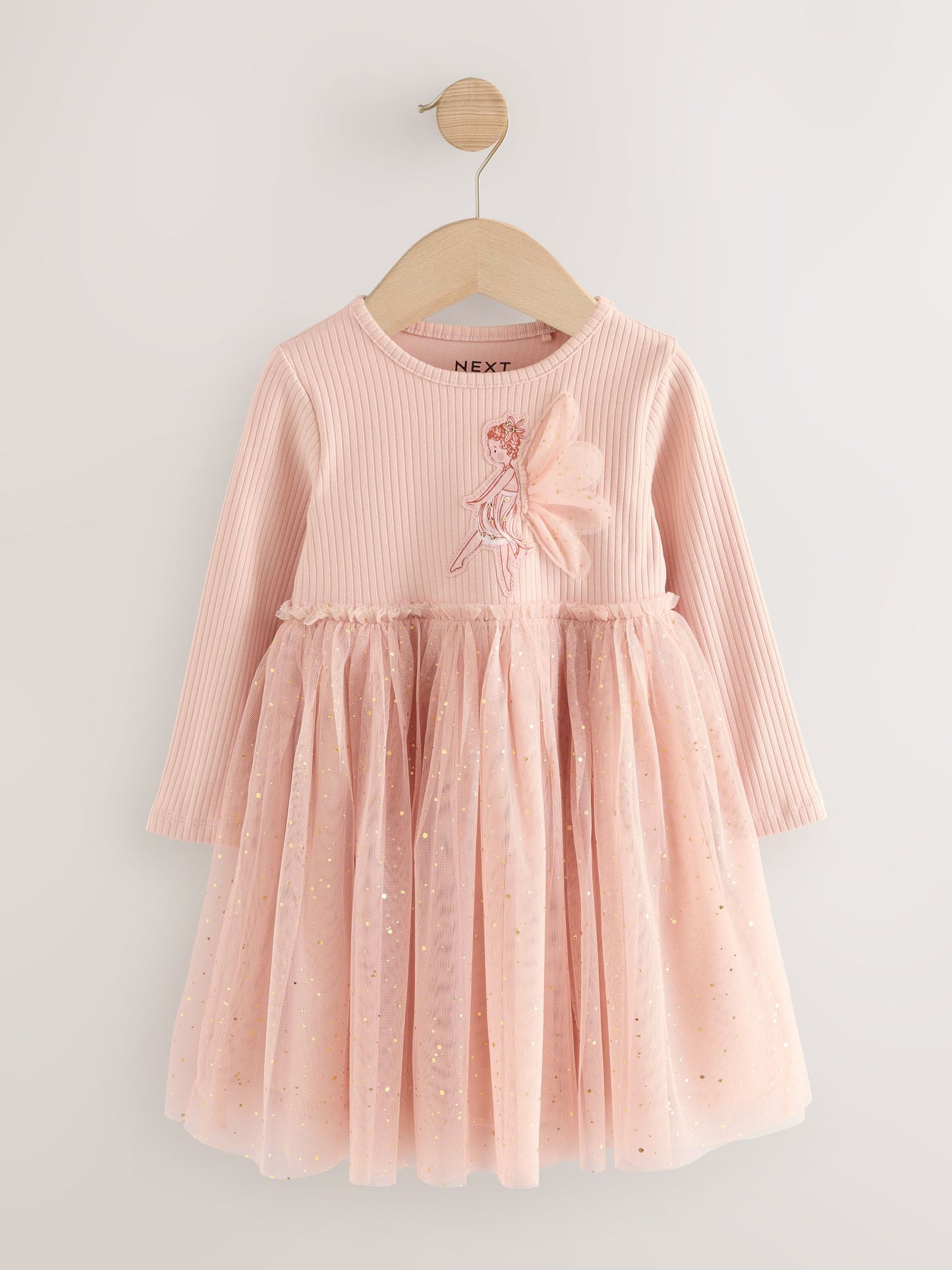 Pink Fairy Long Sleeve Mesh Party Dress (3mths-7yrs) image 5