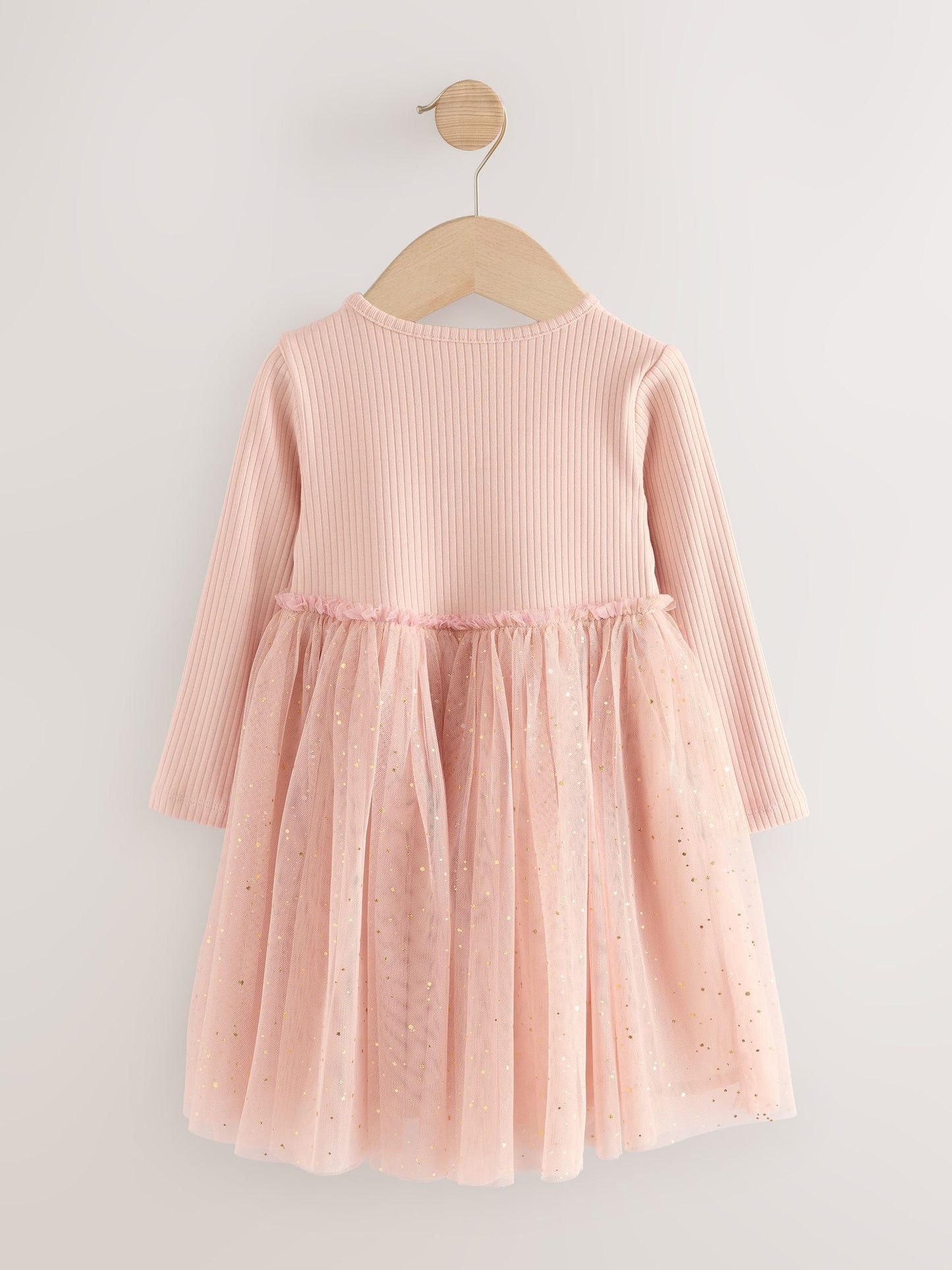 Pink Fairy Long Sleeve Mesh Party Dress (3mths-7yrs)