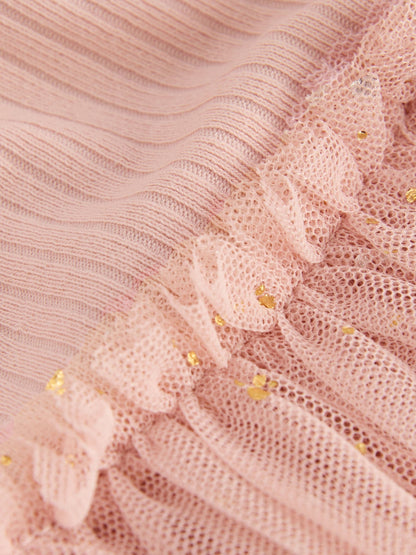 Pink Fairy Long Sleeve Mesh Party Dress (3mths-7yrs)