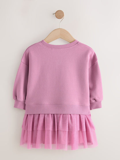 Purple Fox Sweat Party Dress (3mths-7yrs)