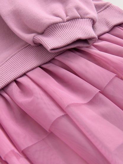 Purple Fox Sweat Party Dress (3mths-7yrs)