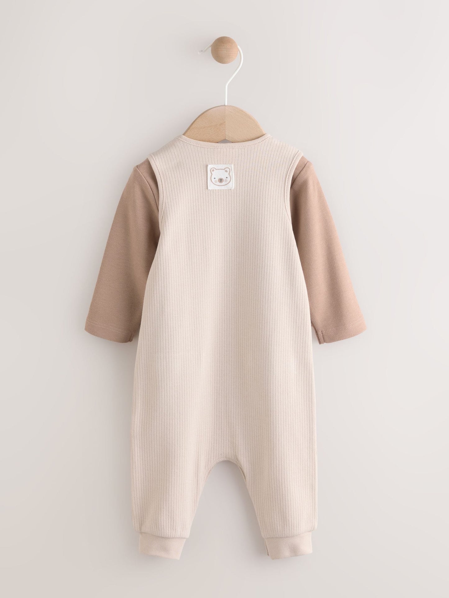 Neutral Jersey Dungaree and Bodysuit Baby Set (0mths-2yrs)