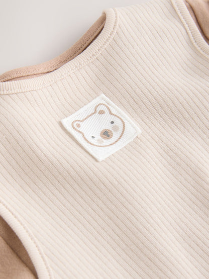 Neutral Jersey Dungaree and Bodysuit Baby Set (0mths-2yrs)
