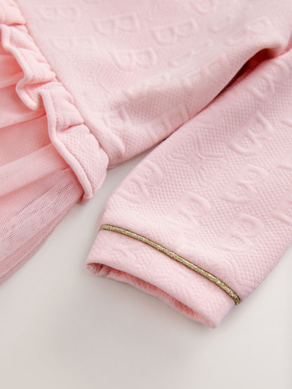 Baker by Ted Baker Jacquard Embossed Mesh Hem Dress