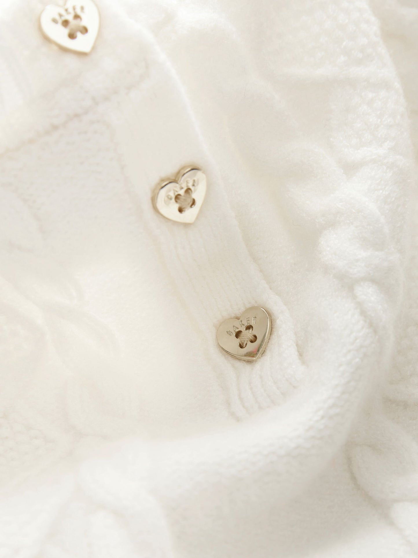 Baker by Ted Baker Cream Knitted Bow Detail Mesh Mockable Dress image 4