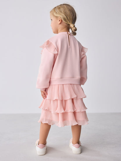 Baker by Ted Baker Pink Frill Skirted Mockable Dress image 3