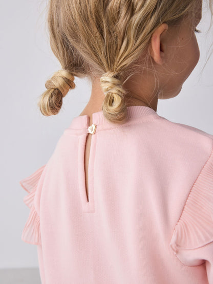 Baker by Ted Baker Pink Frill Skirted Mockable Dress image 5