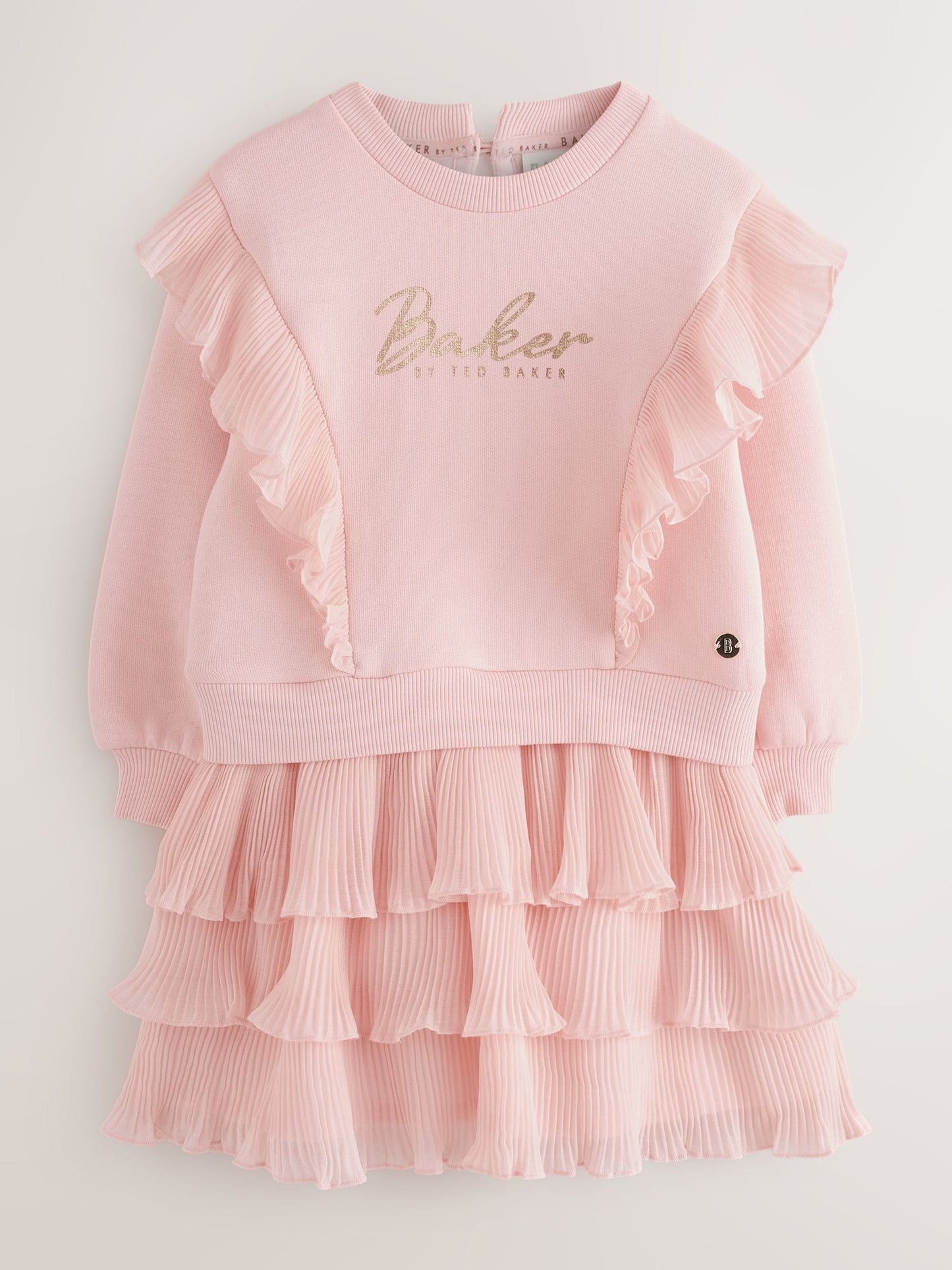 Baker by Ted Baker Pink Frill Skirted Mockable Dress image 6