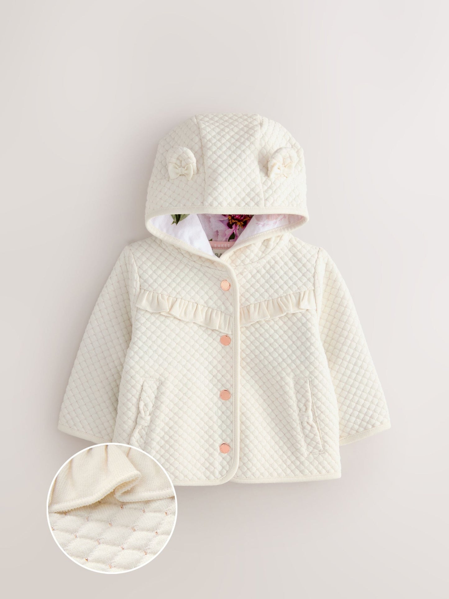 Baker by Ted Baker Lurex Quilted Hooded Jacket image 6