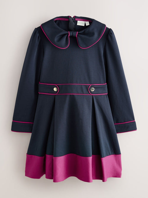 Dsiney Kidz - Baker by Ted Baker Bow Collar Pleated Ponte Dress image 1