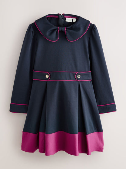 Baker by Ted Baker Bow Collar Pleated Ponte Dress image 1