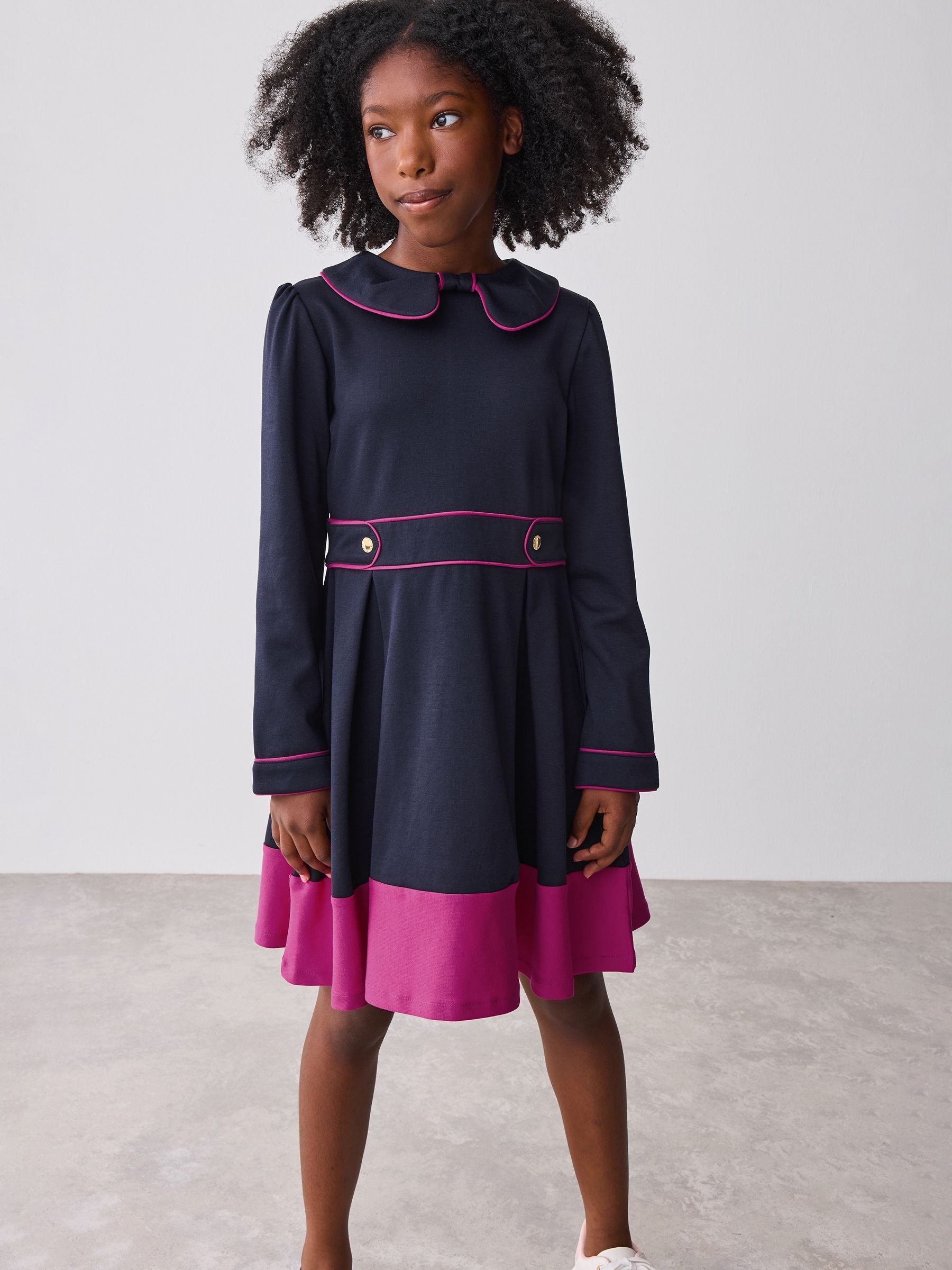 Baker by Ted Baker Bow Collar Pleated Ponte Dress image 3