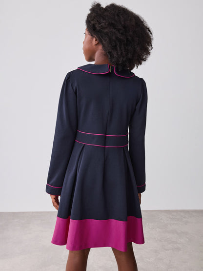 Baker by Ted Baker Bow Collar Pleated Ponte Dress image 5
