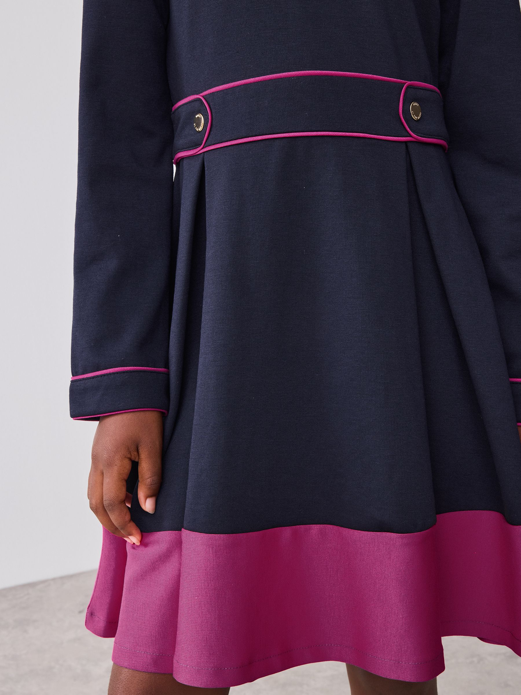 Baker by Ted Baker Bow Collar Pleated Ponte Dress image 6
