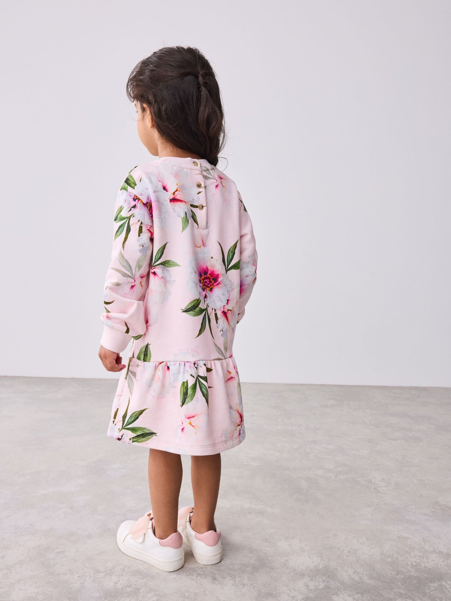 Baker by Ted Baker Floral Peplum Hem Sweat Dress